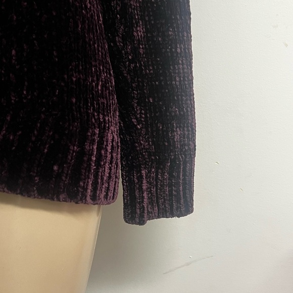 Orvis Women's Velvet Sweater - Rich Purple size L - Picture 4 of 6
